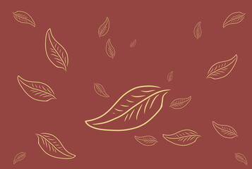 seamless pattern with autumn leaves
