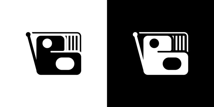 Classical radios in ancient times are like robots and have the initials B in them.