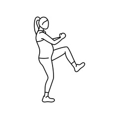 Cardiovascular exercises for pregnant women line icon. Exercises for pregnant.