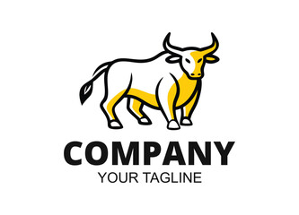 Colorful Bull logo template
