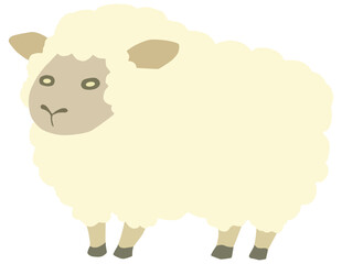 シンプルな羊のイラスト ベクター素材