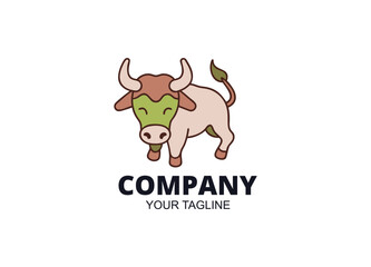 Colorful Bull logo template