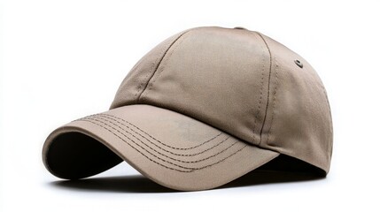 Plain Beige Baseball Cap