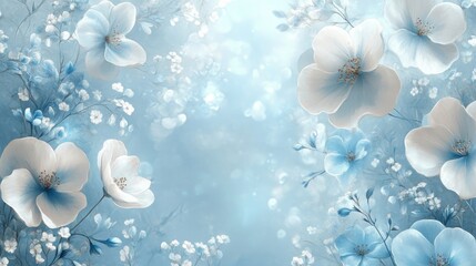Blue and White Floral Arrangement with Delicate Blossoms