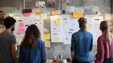 Team Collaborating on Project Brainstorming Session