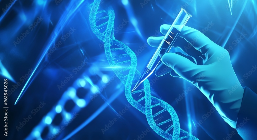 Aufkleber a scientist analyses and drops a sample into a glassware, inventors inventing and using technology, 