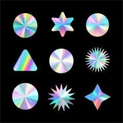 Holographic metallic molds, templates to create your own sticker design