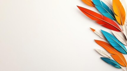 Abstract background celebrating American Indian Heritage Month, with artistic splashes of color and tribal patterns, representing the joy and creativity of indigenous celebrations