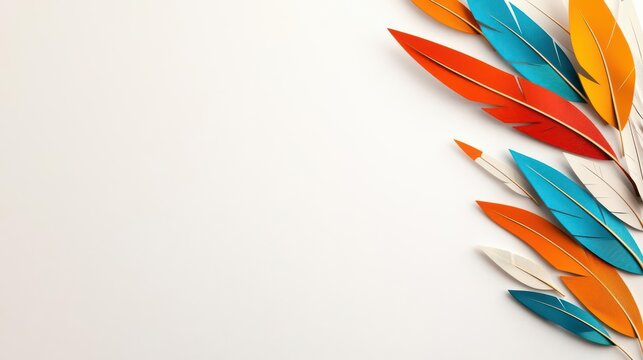 Abstract background celebrating American Indian Heritage Month, with artistic splashes of color and tribal patterns, representing the joy and creativity of indigenous celebrations