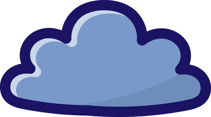 Stylized blue cloud illustration.
