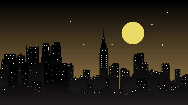 night city skyline vector