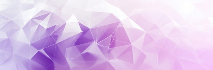 Obraz premium Abstract background with purple and white geometric shapes, low-poly style, light pink and violet color palette