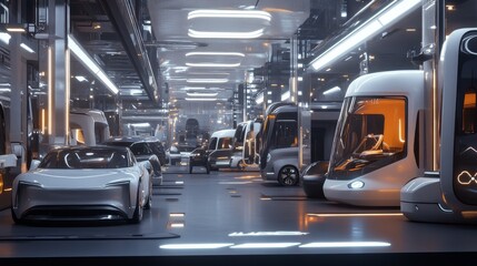 Futuristic Car Garage.