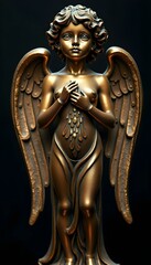 Fototapeta premium A brass with angel figure