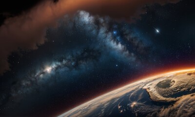 Earth&rsquo;s Horizon with Galactic Arc