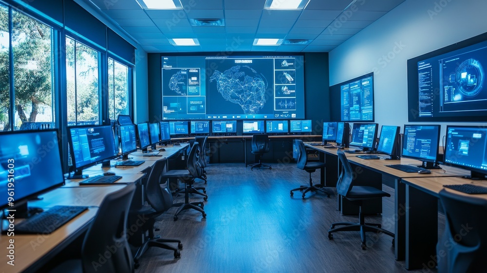 Poster computer network security operation center.
