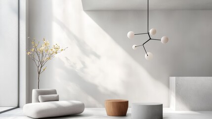 Minimalist Chandeliers as Statement Pieces, Examine how minimalist chandeliers can serve as subtle statement pieces in open-concept spaces.