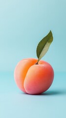 Single nectarine isolated on a bright, colorful background for emphasis.