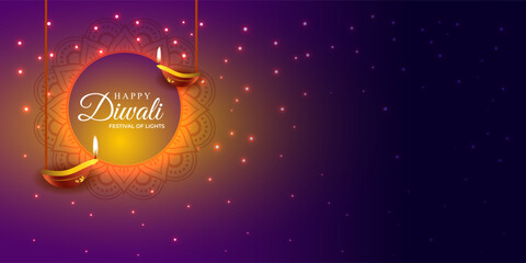 Fototapeta premium Vector illustration of Happy Diwali social media feed template