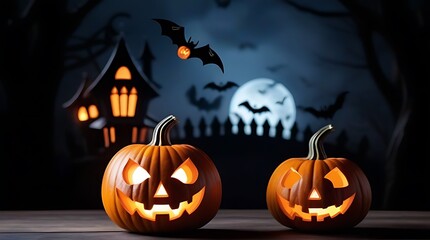 halloween holiday card party decorations pumpkins bats spiders ghosts