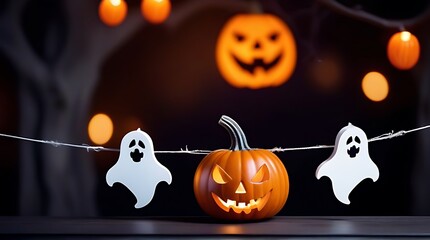 banner ghosts pumpkins bats perfect festive decor