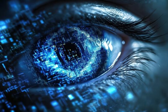 Tech background Ai human synergy