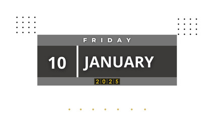 10 January 2025 Calendar agenda , Feb professional layout 