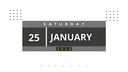 25 January 2025 Calendar agenda , Feb professional layout 