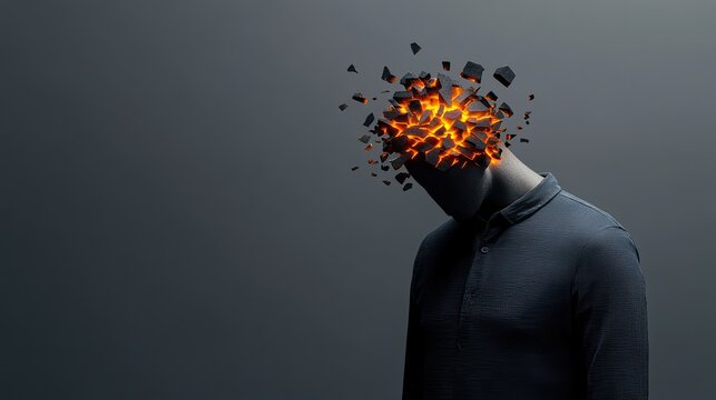 Man with Exploding Head
