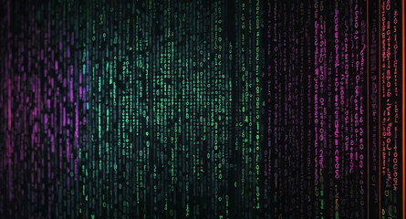 Digital code matrix flow abstract background