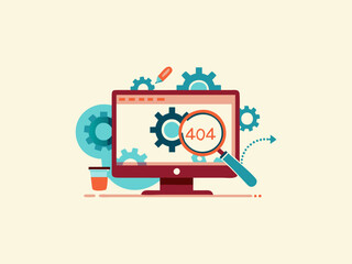 404 error illustration exclusive design concept inspiration Illustration background