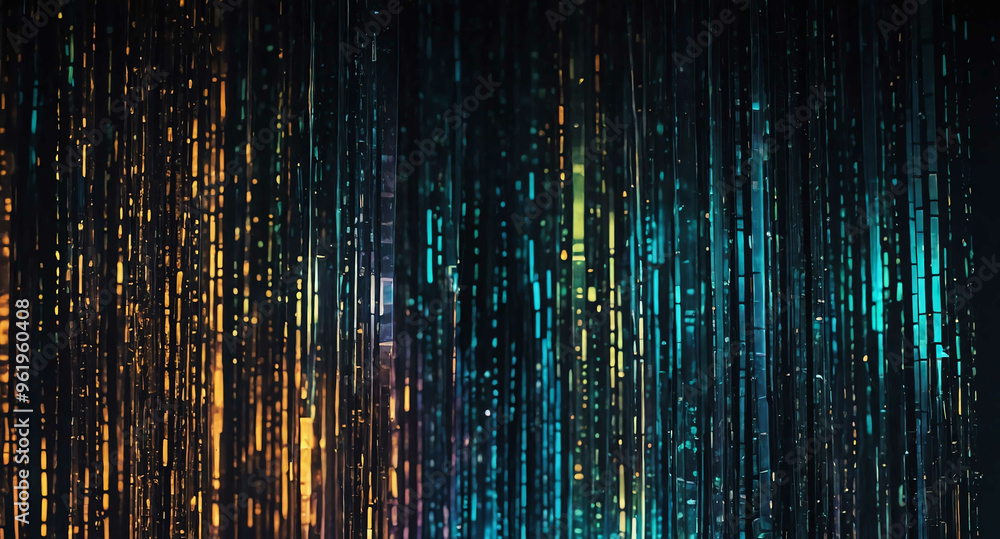 Poster digital data streams glowing light abstract background