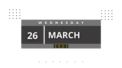 26 March 2025 Professional Calendar Agenda Page Design, Visual Calendar