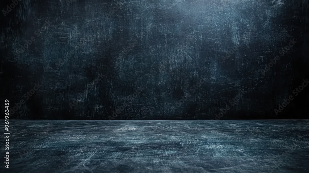 Poster clean black chalkboard texture background with soft lighting for copy space or text overlay
