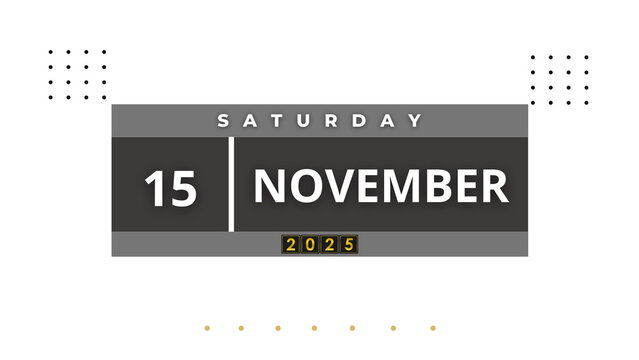 15 November 2025 Professional Calendar Agenda Design, Nov black Visual Calendar
