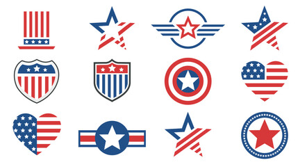 American flag. Signs and symbols with American symbols