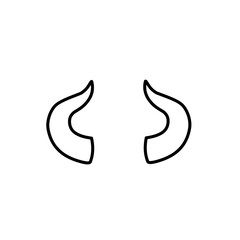 Naklejka premium outline devil horn