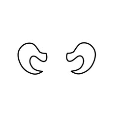 outline devil horn
