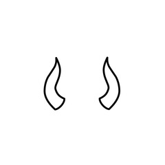 outline devil horn
