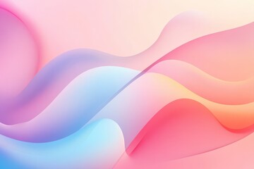 Abstract Background with Wavy Shapes in Pastel Colors
