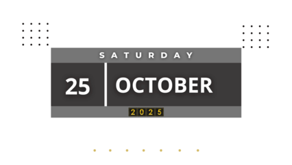 25 October 2025 Professional Calendar, Nov Agenda Design