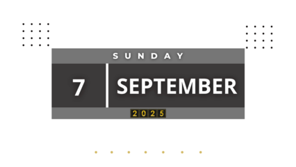 7 September, 2025 Professional Calendar, Sep Agenda page Design