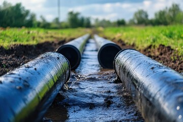 Water wells with PVC pipes and electric pumps to address water scarcity