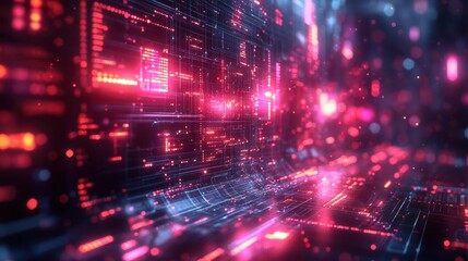 Obraz premium futuristic black friday promotional design with glowing neon text and holographic shopping elements cyberinspired visuals create an immersive and eyecatching digital advertisement