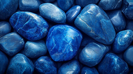 blue tones and stones, evoking tranquility and stability. Ideal for themes of calm, trust, and reliability