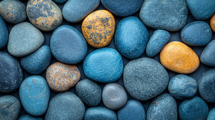 blue tones and stones, evoking tranquility and stability. Ideal for themes of calm, trust, and reliability