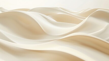 Obraz premium A minimalist abstract wave pattern in warm beige color.