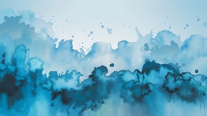 Obraz premium Watercolor border isolated on white, artistic background