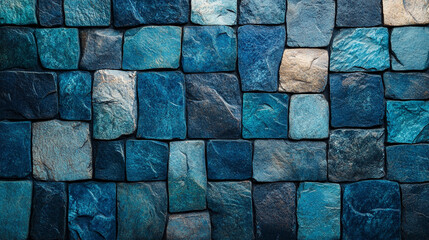 blue tones and stones, evoking tranquility and stability. Ideal for themes of calm, trust, and reliability