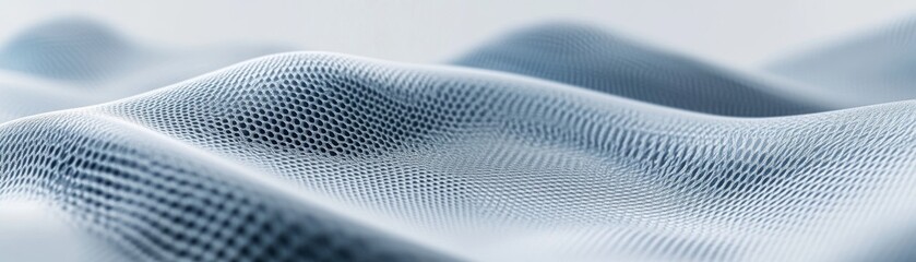 A soft, flowing texture of blue fabric, evoking a sense of tranquility and elegance in modern design and textiles.